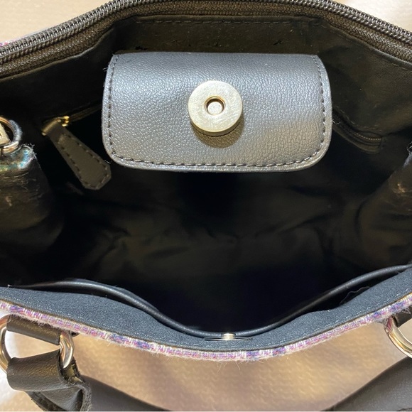 2 piece set Nanette LePore Satchel and crossbody purse Pink Buffalo Check - Picture 7 of 10